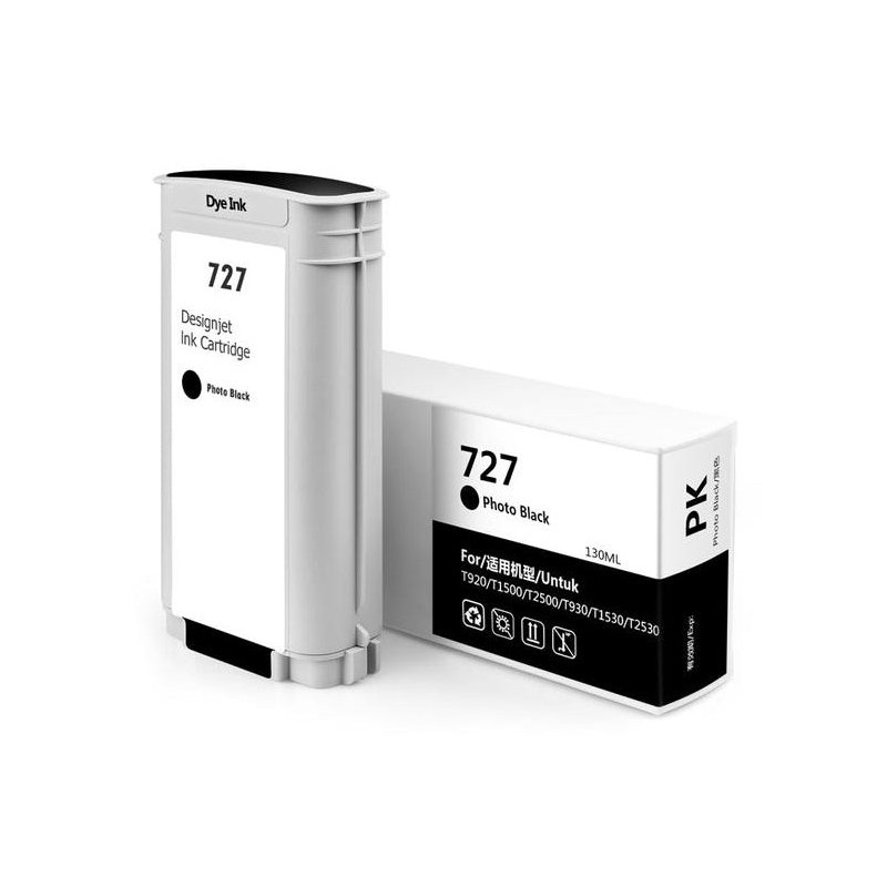 HP 727 Negro Photo Cartucho de Tinta Generico - Reemplaza B3P23A/F9J79A