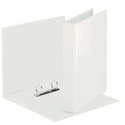 Esselte Basic Range Kangaroo Folder 16mm A4 - 2 Round Ring Mechanism - 2 Exterior Pockets - White Color