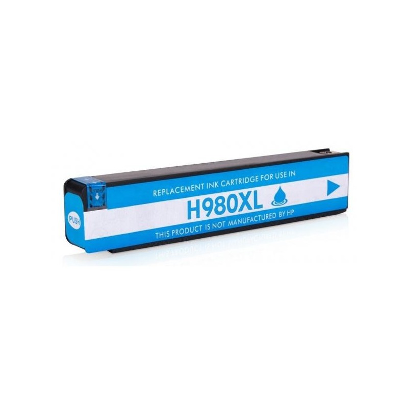 HP 980 Cyan Cartucho de Tinta Pigmentada Generico - Reemplaza D8J07A