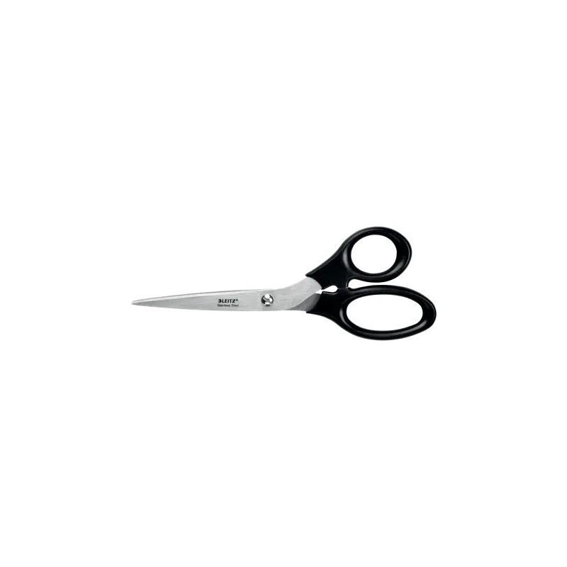 Leitz Stainless Steel Scissors 20cm - Ergonomic Grip - Black Color