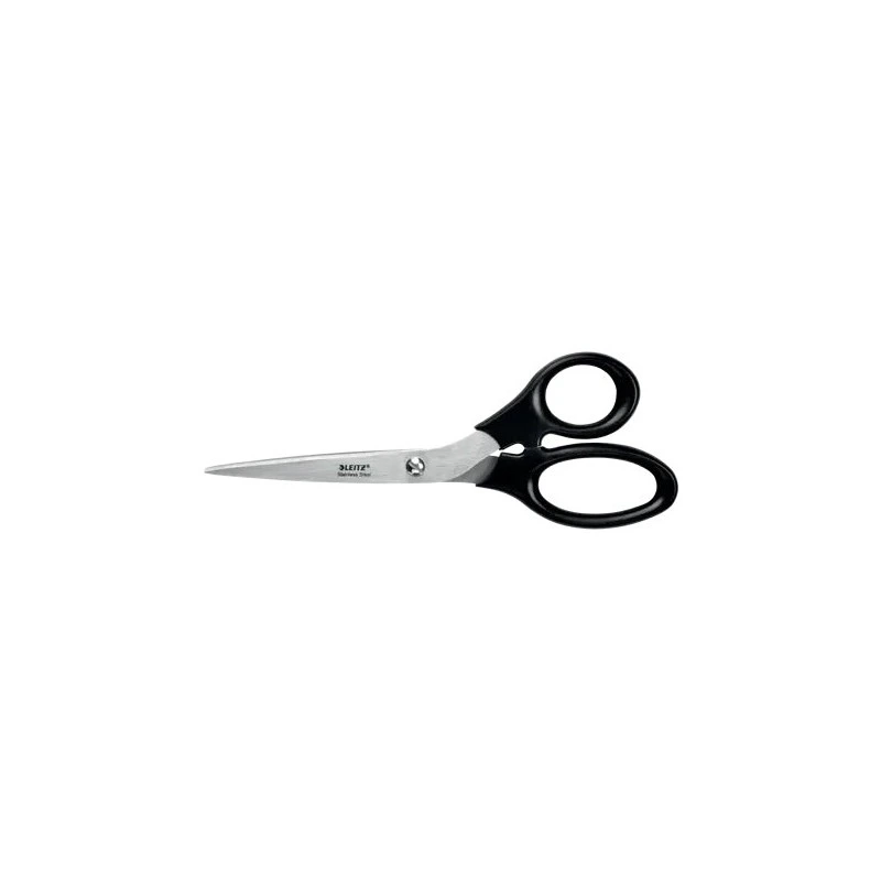Leitz Stainless Steel Scissors 20cm - Ergonomic Grip - Black Color