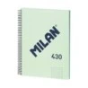 Caderno Espiral Milan Serie 1918 Formato Grade A4 5x5mm - 80 Folhas de 95 gr/m2 - Microperfurado, 4 Furos - Cor Verde