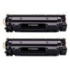 HP CE285A/CE278A/CB435A/CB436A Negro Pack de 2 Cartuchos de Toner Genericos - Reemplaza 85A/78A/35A/36A