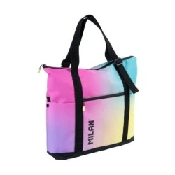 Sac Shopper Milan Sunset Collection 18,5L - Grande Capacité - Fermeture Zippée - Taille 52x36x3cm - Multicolore