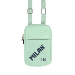 Milan Collection 430 Small Shoulder Bag - Bag Size 19x2,3x12,8cm - Zipper Closure - Aluminum Carabiner - Color Green