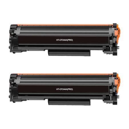 HP CF244A Black Pack of 2 Compatible Toner Cartridges - Replaces 44A
