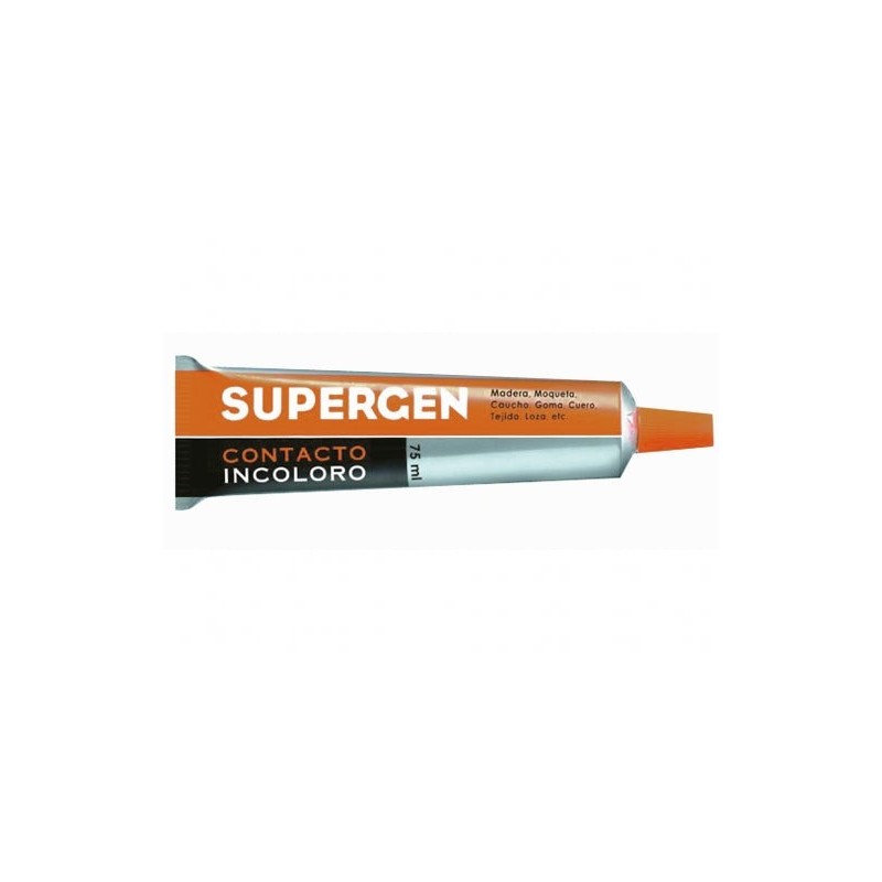 Supergen Cola de Contato Incolor 75ml - Secagem Rápida - Não Contém Tolueno - Resistência ao Envelhecimento e Raios UV
