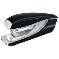 Agrafador de mesa de metal Petrus 236 - Agrafa até 30 folhas - Agrafamento plano, permite pregar - Cor Preto