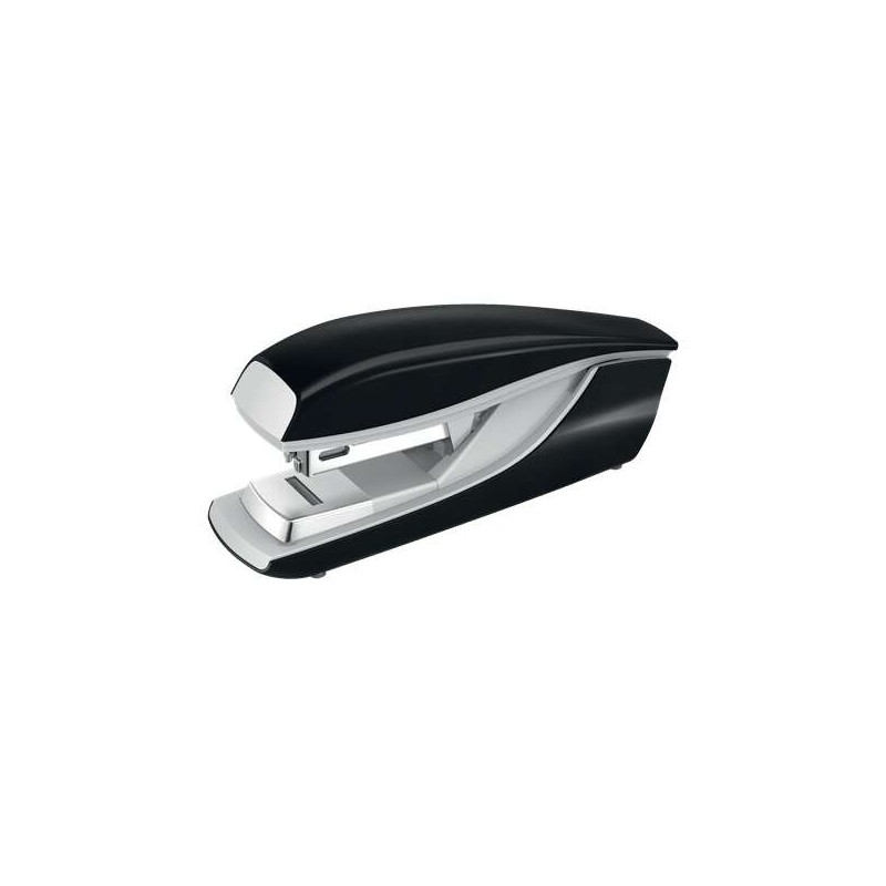 Petrus 236 Grapadora Metalica de Sobremesa - Grapa hasta 30 Hojas - Grapado Plano puede ser Clavado - Color Negro