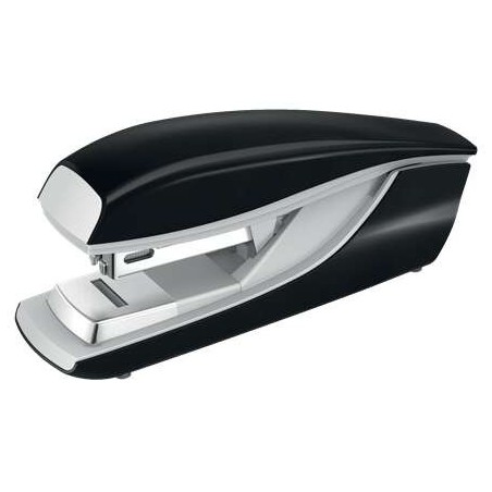 Petrus 236 Grapadora Metalica de Sobremesa - Grapa hasta 30 Hojas - Grapado Plano puede ser Clavado - Color Negro