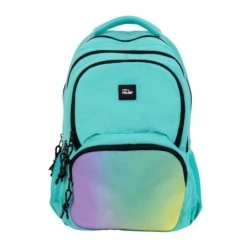 Mochila escolar Milan Sunset 25L - Bolsos laterais em malha - Compartimento interno para laptop - 4 zíperes - 46,5x30x17cm