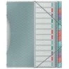 Classificador Esselte Colour'Breeze com 12 abas multicoloridas - Para formato A4 - 3 abas na capa traseira - Polipropileno em