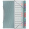 Esselte Colour'Breeze Clasificador con 12 Pestañas Multicolor - Para Formato A4 - 3 Solapas en la Contraportada - Polpropileno