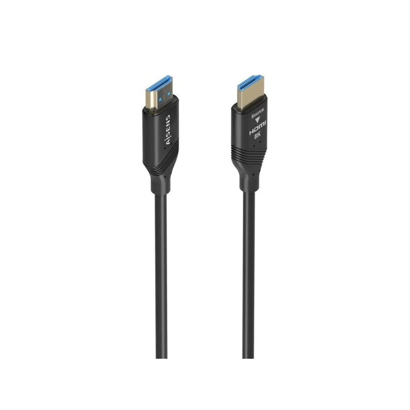 Aisens Cable HDMI V2.1 AOC Ultra Alta Velocidad - HEC 8K@60HZ 4K@120HZ 4:4:4 48GBPS - 20m - Color Negro