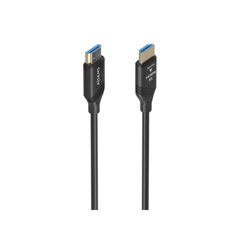 Câble HDMI Aisens V2.1 AOC Ultra Haut Débit - HEC 8K@60HZ 4K@120HZ 4:4:4 48GBPS - 20m - Couleur Noir