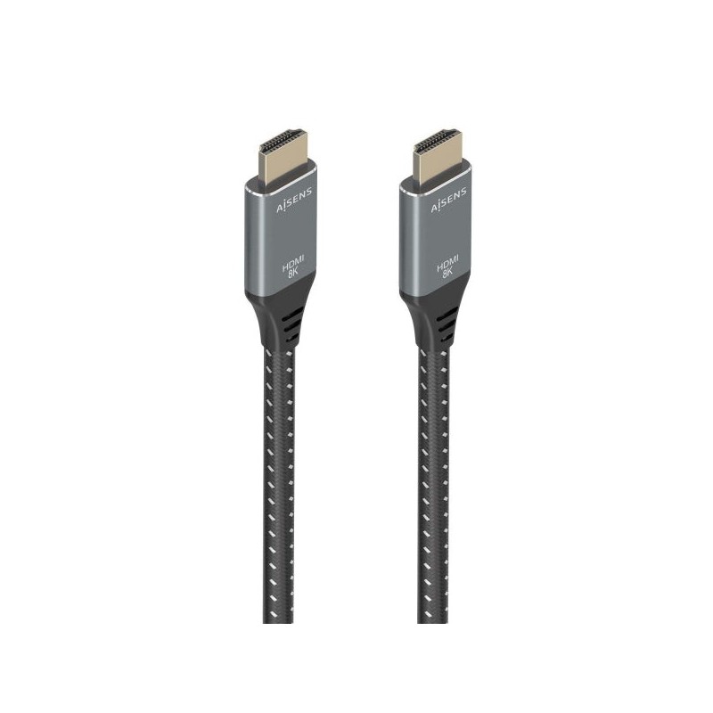 Câble HDMI Aisens V2.1 Ultra Haut Débit / HEC 8K@60Hz 48Gbps - A/M-A/M - 1m - Couleur Gris