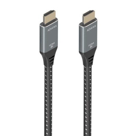 Câble HDMI Aisens V2.1 Ultra Haut Débit / HEC 8K@60Hz 48Gbps - A/M-A/M - 1m - Couleur Gris