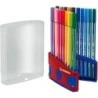 Stabilo Premium Pen 68 Étui avec 20 marqueurs - Pointe en fibre - Env. Course de 1 mm. - Haute luminosité et luminosité des