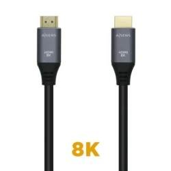 Cabo HDMI Aisens V2.1 Ultra Alta Velocidade 8K@60Hz 48Gbps - A/M-A/M - 0,5m - Cor Preta