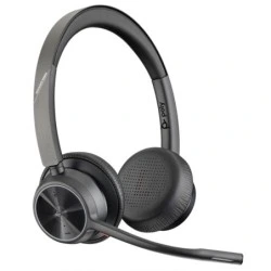 Auscultadores Bluetooth HP Poly Voyager 4320 UC M com microfone - Almofadas acolchoadas - Comandos nos auscultadores - Cor