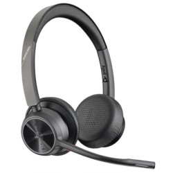 HP Poly Voyager 4320 UC M Auriculares con Microfono Bluetooth - Almohadillas Acolchadas - Controles en Auricular- Color Negro