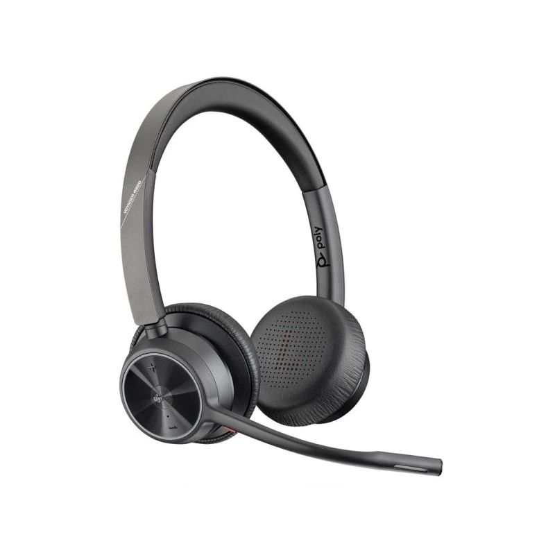 HP Poly Voyager 4320 UC M Auriculares con Microfono Bluetooth - Almohadillas Acolchadas - Controles en Auricular- Color Negro
