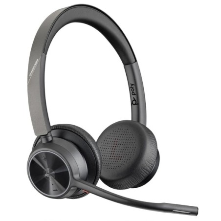 HP Poly Voyager 4320 UC M Auriculares con Microfono Bluetooth - Almohadillas Acolchadas - Controles en Auricular- Color Negro