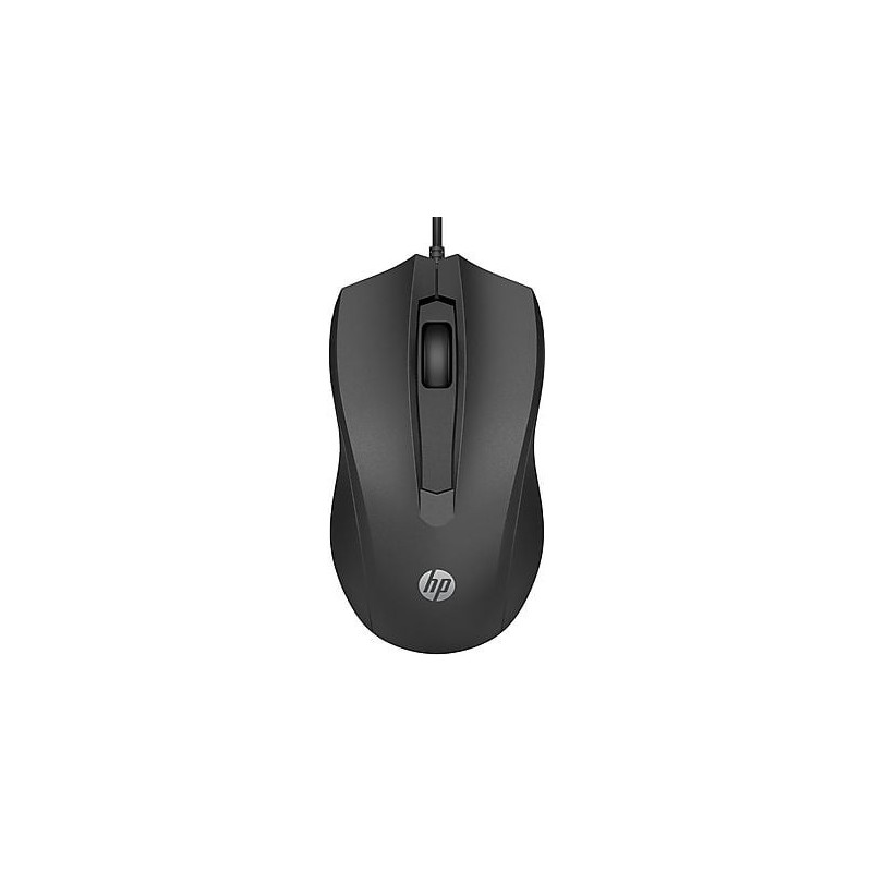 HP 105 Raton USB- Sensor Optico 1600 DPI - Diseño Ambidiestro Ergonomico - 3 Botones con Rueda de Desplazamiento - Ligero y