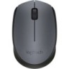 Logitech M170 Wireless Mouse 1000dpi - 3 Botões - Uso Ambidestro - Cor Cinza/Preto