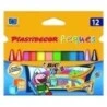 Bic Kids Plastidecor Peques Caixa com 12 lápis de cera triangulares - Ideal para crianças pequenas - Textura macia - Não mancha
