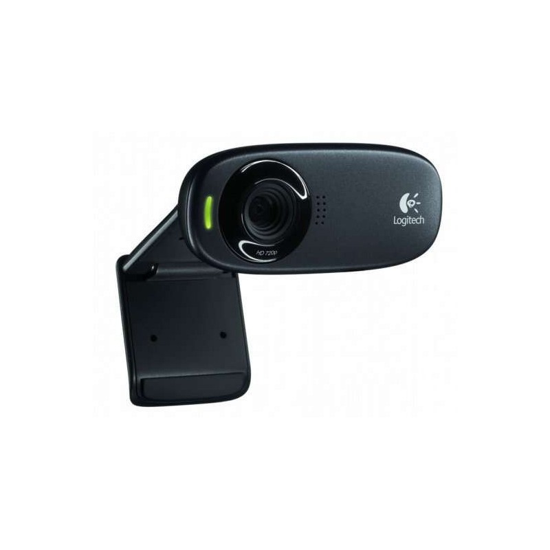 Logitech C310 Webcam HD 720p - 5Mpx - USB 2,0 - Integrated Microphone - 60º Viewing Angle - Fixed Focus - 1,50 Cable - Black