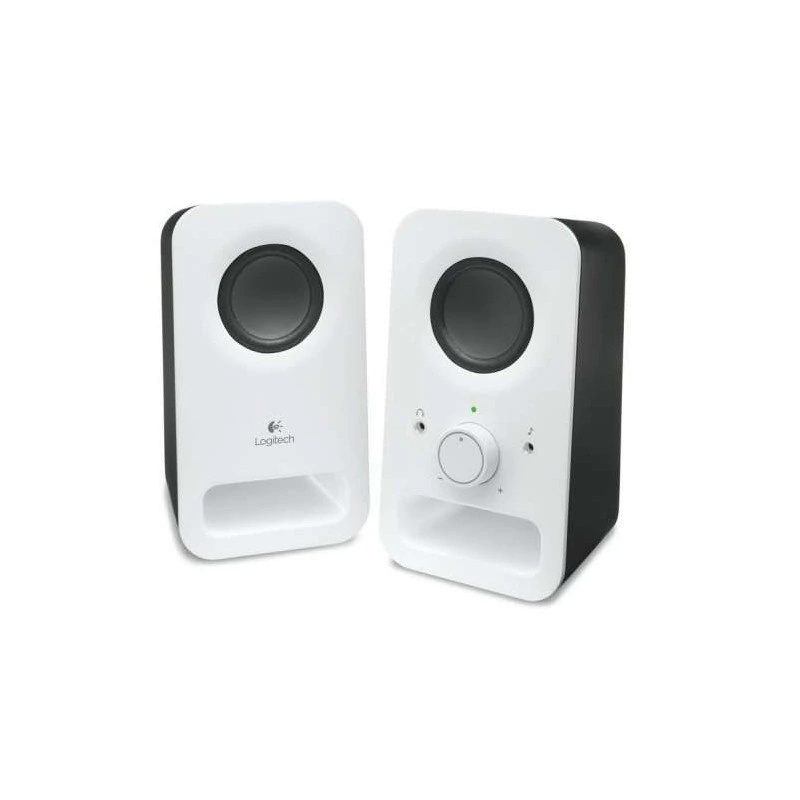 Logitech Z150 Multimedia Speakers 2,0 6W - 3,5mm Jack Input - Headphone Jack - 1,80m Cable - White Color