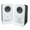 Logitech Z150 Multimedia Speakers 2,0 6W - 3,5mm Jack Input - Headphone Jack - 1,80m Cable - White Color
