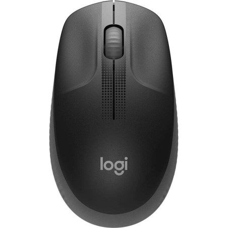 Logitech M190 Full Size Wireless USB Mouse 1000dpi - 3 Buttons - Large Size - Ambidextrous Use - Color Black/Dark Gray