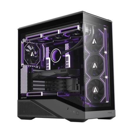 Abysm Arian Frame A400 Boîtier tour ATX, ITX, Micro ATX noir - Verre trempé latéral et avant - 3,5" et 2,5" - USB-A, USB-C et