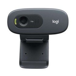 Logitech C270 Webcam HD 720p - 3Mpx - USB 2,0 - Integrated Microphone - 60º View Angle - Fixed Focus - 1,50 Cable - Black Color