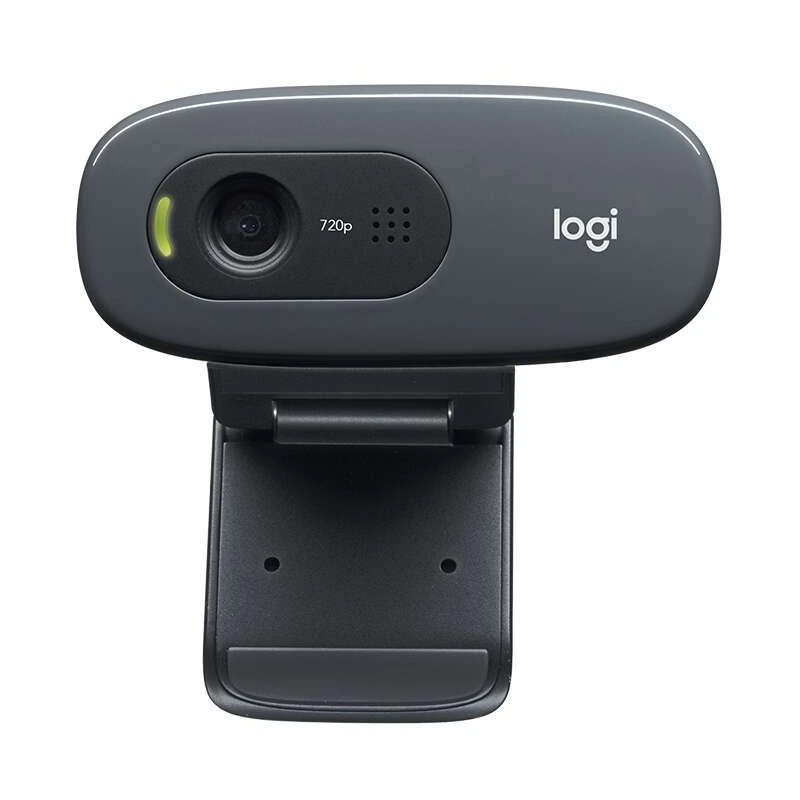 Logitech C270 Webcam HD 720p - 3Mpx - USB 2,0 - Integrated Microphone - 60º View Angle - Fixed Focus - 1,50 Cable - Black Color