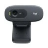 Logitech C270 Webcam HD 720p - 3Mpx - USB 2,0 - Integrated Microphone - 60º View Angle - Fixed Focus - 1,50 Cable - Black Color