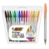 Bic Cristal Multicolour Pack de 15 Stylos à Bille - Pointe 1.6mm - Trait 0.42mm - Encre à Base d'Huile - Couleurs Assorties