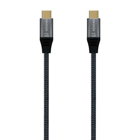 Cabo Aisens USB 2.0 USB-C 100W E-Mark - 2m Cinzento