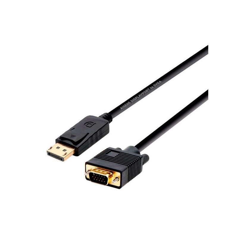 Aisens Displayport to VGA Converter Cable - DP/M-VGA/M - 2,0m - Black
