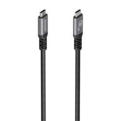Aisens USB-C Male Cable - Supports up to 60W - Length 7m - Transfer Speed ​​up to 5Gbps - 4K Resolution - Aluminum - Black Color