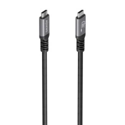 Aisens USB-C Male Cable - Supports up to 60W - Length 7m - Transfer Speed ​​up to 5Gbps - 4K Resolution - Aluminum - Black Color
