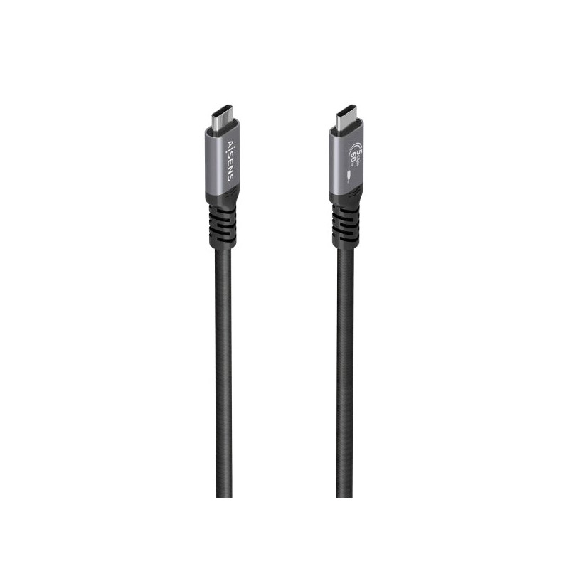 Aisens Cable USB-C Macho - Soporta hasta 60W - Longitud 7m - Velocidad de Transferencia hasta 5Gbps - Resolucion 4K - Aluminio