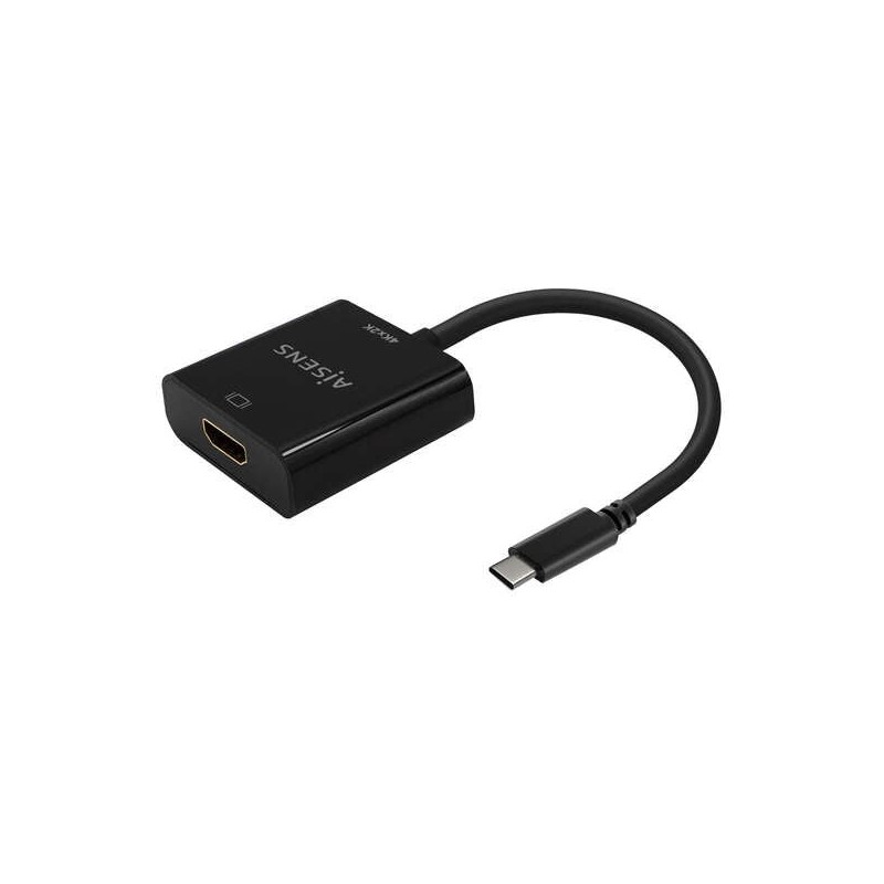Aisens Conversor USB-C a HDMI 4K@30Hz - USB-C/M-HDMI/H - 15cm - Color Negro