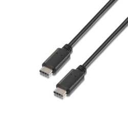 Cabo Aisens USB 2.0 3A - Tipo USB-C/M-USB-C/M - 3,0m - Cor Preta