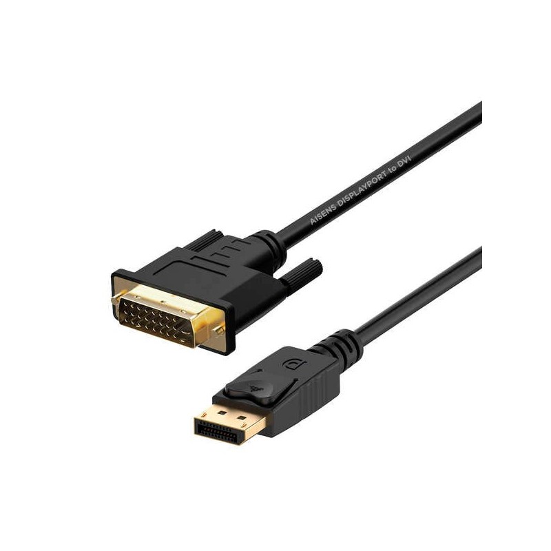 Cabo conversor Aisens Displayport para DVI - DP/M-DVI/M - 2,0m - Preto