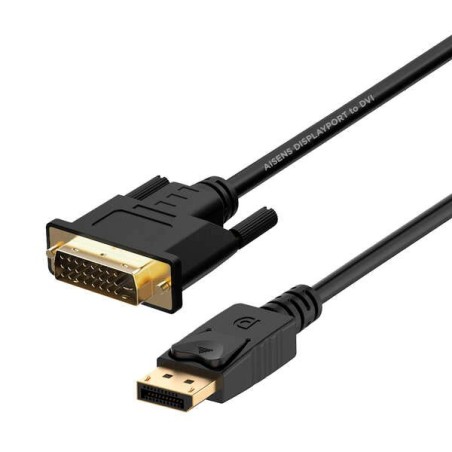 Cabo conversor Aisens Displayport para DVI - DP/M-DVI/M - 2,0m - Preto