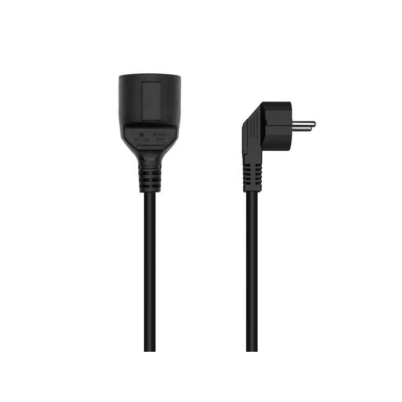 Aisens Cable Alargador de Alimentacion Schuko - CEE7/M-CEE7/H - 10M - Color Negro