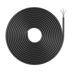 Bobina exterior impermeável RJ45 Cat.6 UTP do cabo da rede de Aisens CCA rígido AWG23 - 305m - cor preta